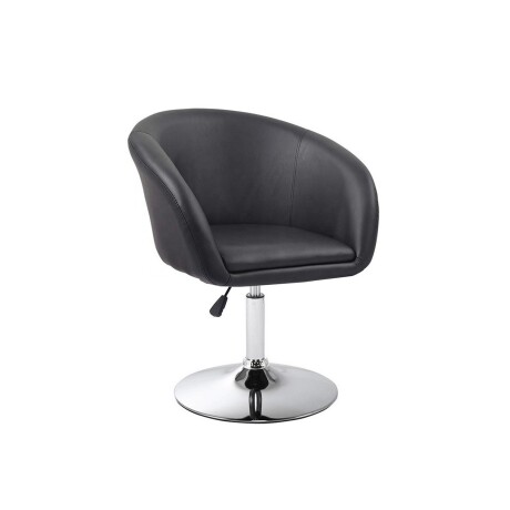 Silla Taburete Butaca con Respaldo en Cuero Lumax Modelo Stella Negro