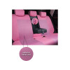 Cubreasientos Rosa Eco Cuero Con Malla 9 Piezas Cubreasientos Rosa Eco Cuero Con Malla 9 Piezas