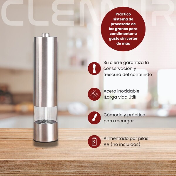 Molinillo Salero Y Pimentero Electrico Acero Inoxidable Especiero Condimentos Sal Pimienta Imback Molinillo Salero Y Pimentero Electrico Acero Inoxidable Especiero Condimentos Sal Pimienta Imback
