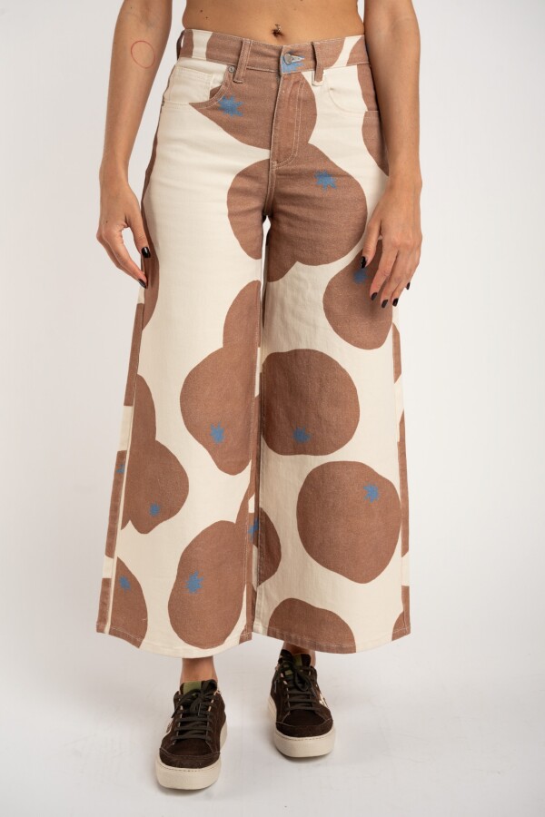 Jean Wide Leg Estampado Print