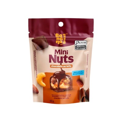 Mini Nuts Chocolate con Leche 60g Banana Brasil Nutsbites Chocolate Con Leche