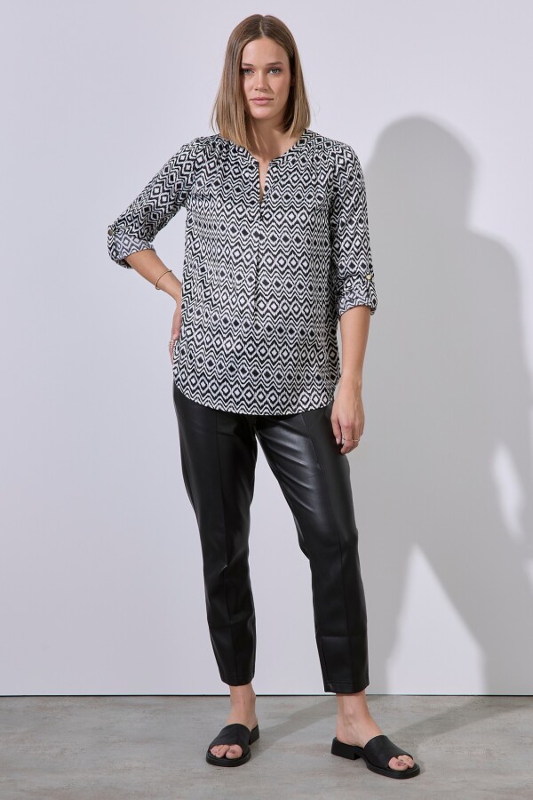 Blusa Printed NEGRO/BLANCO