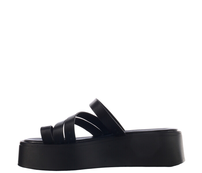 Sandalia BORA con tiras y plataforma Black