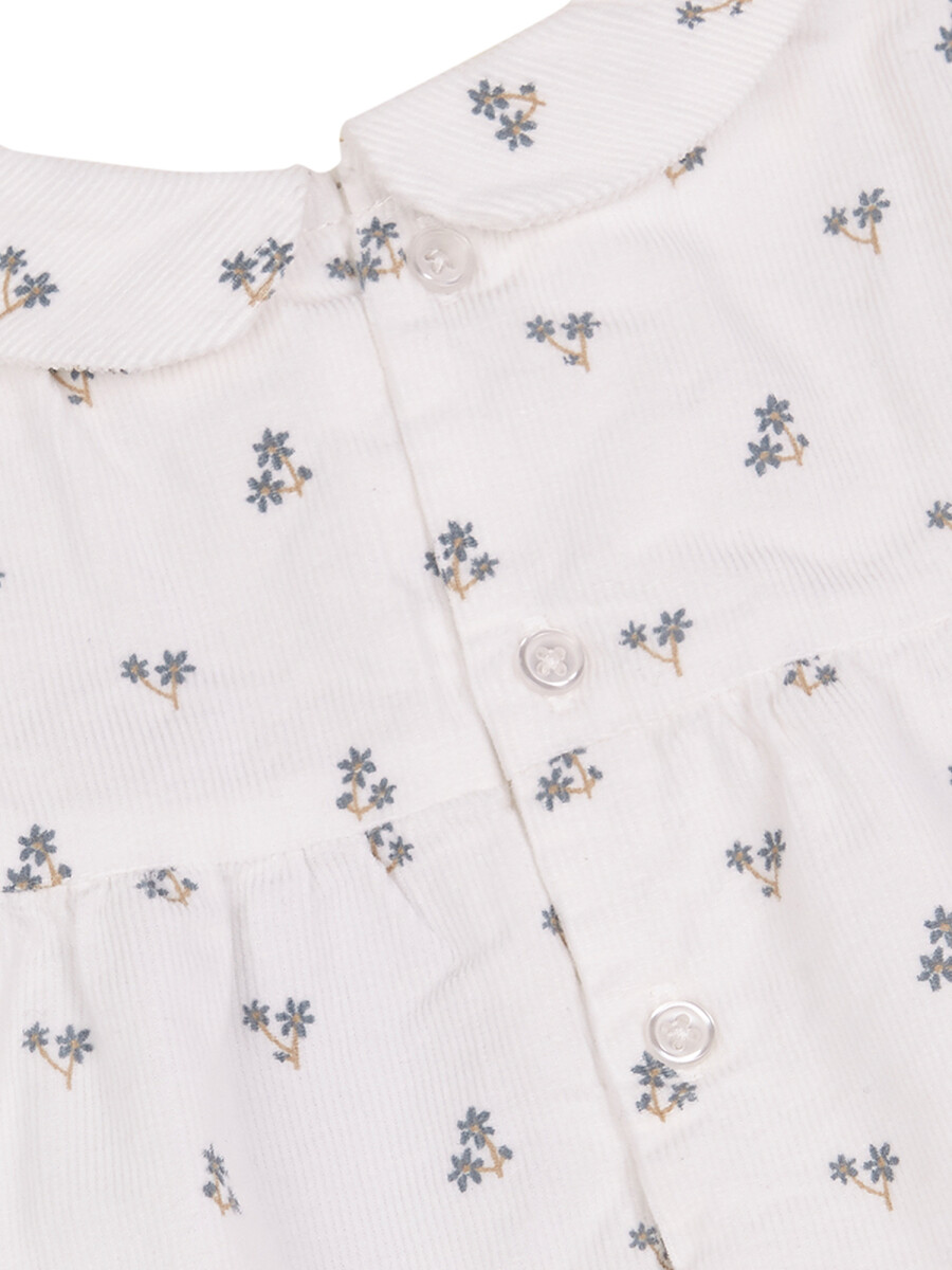 Ranita De Pana De Flores Blanco Roto