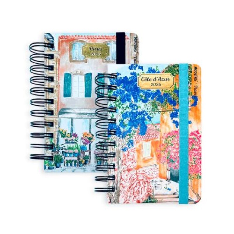 Agenda Travel Mooving día por página con espiral 2026 Agenda Travel Mooving Día Por Página Con Espiral 2026