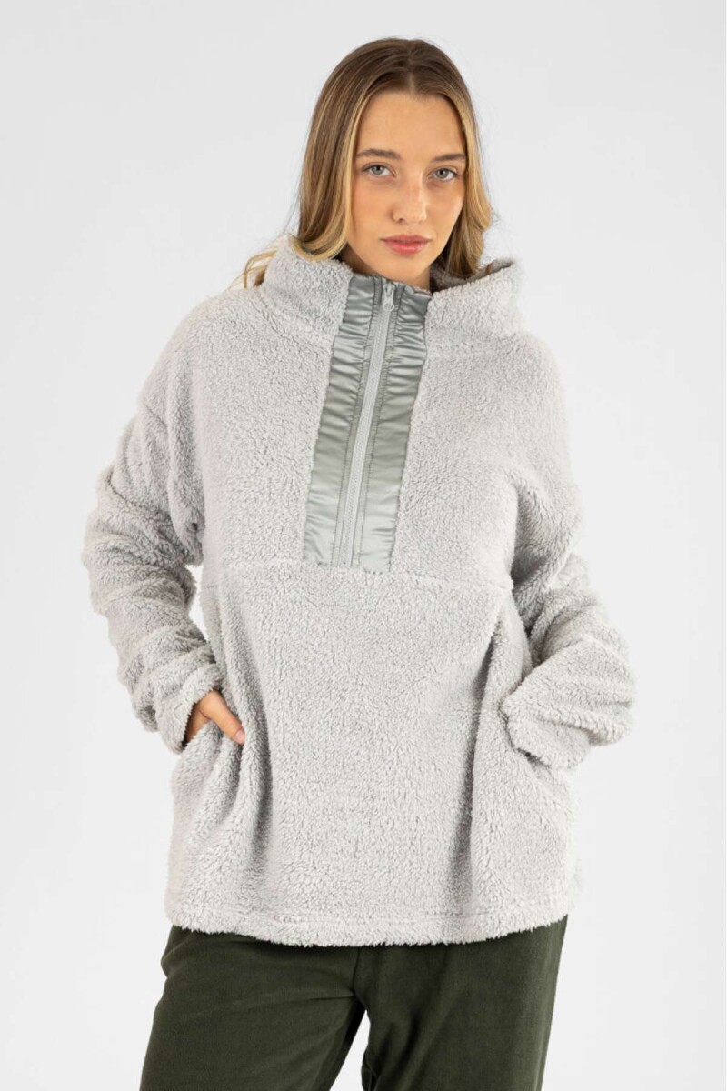 Sweater sherpa - Gris 
