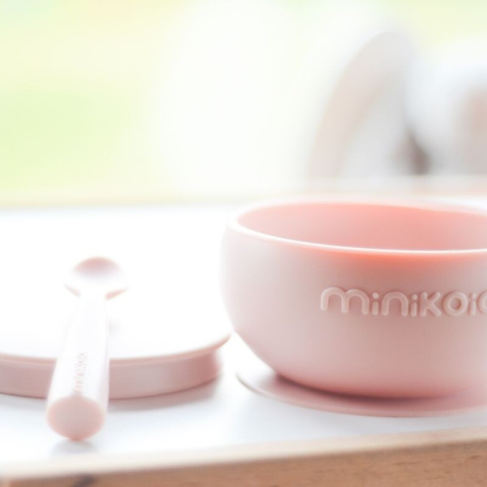 Bowl ventosa silicona Minikoioi rosado