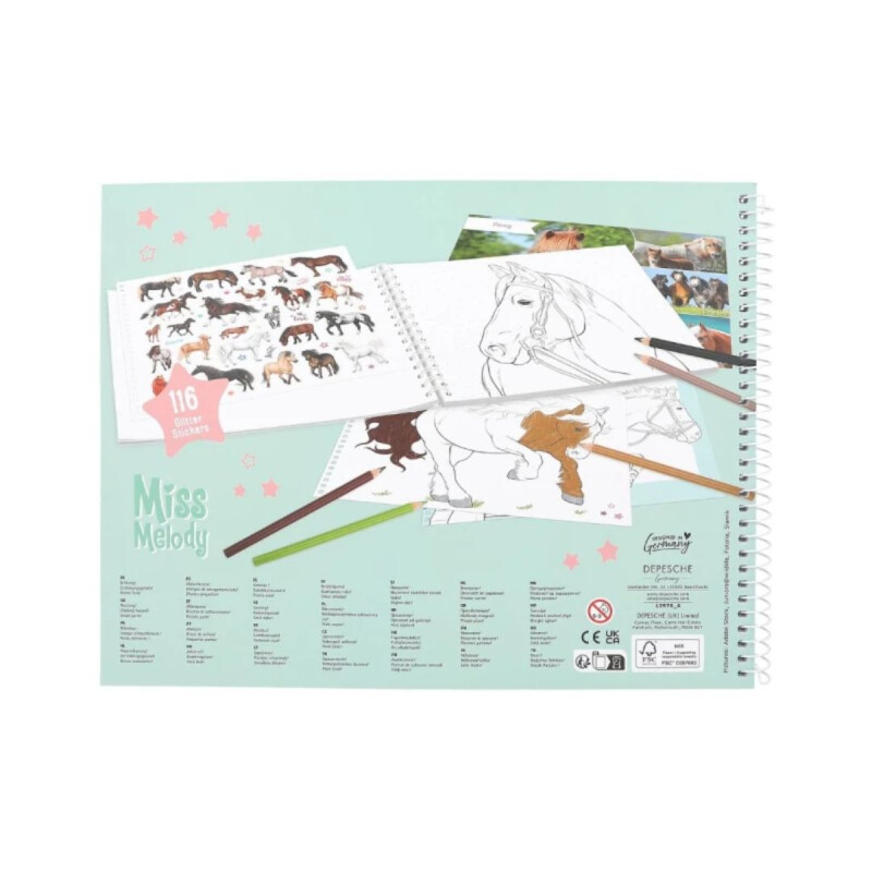 Libro para colorear Miss melody Libro Para Colorear Miss Melody