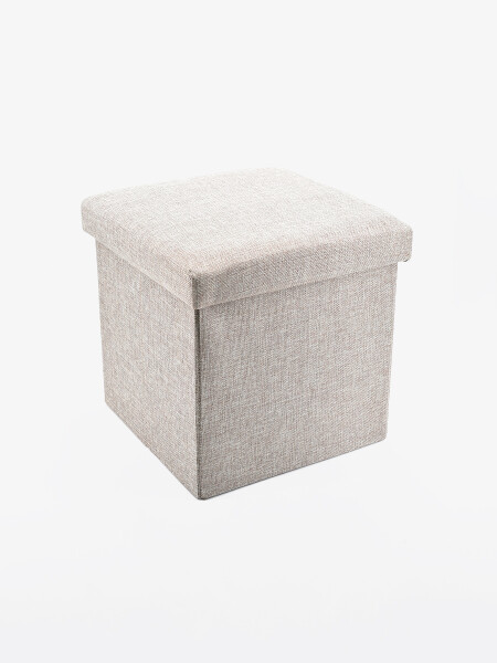 PUFF DE ALMACENAJE BEIGE
