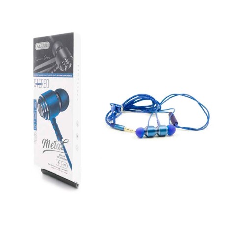 AURICULARES CON CABLE IN EAR MF023 AZULES AURICULARES CON CABLE IN EAR MF023 AZULES