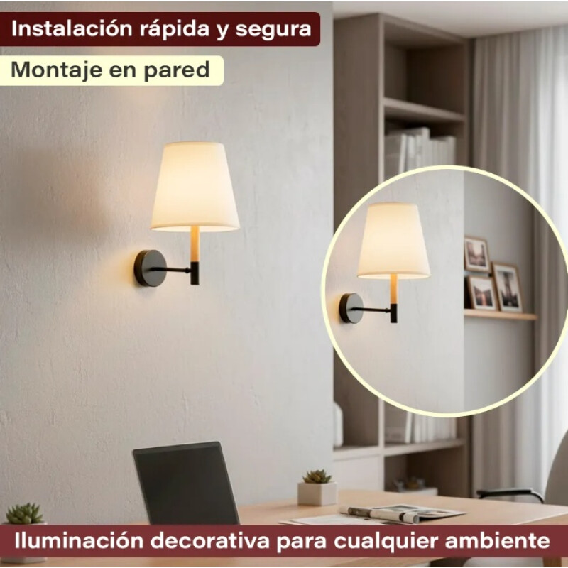 Aplique De Pared Colgante Túnez Negro Negro