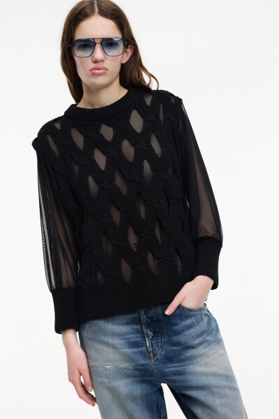 BLUSA TRICOT Negro