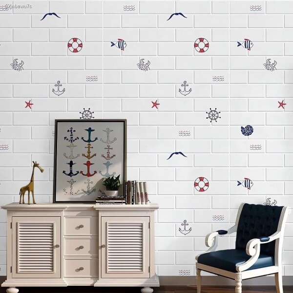 Revestimiento Autoadhesivo Pared Infantil X100 Calidad Variante Nautico