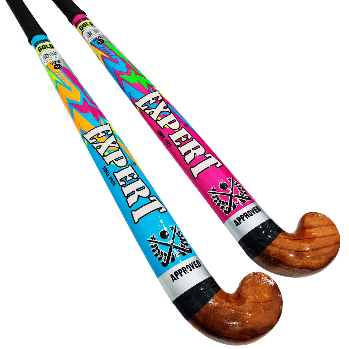 Palo De Hockey Expert Gold Madera Reforzado 28 A 37.5 - Rosado - Talle 28 