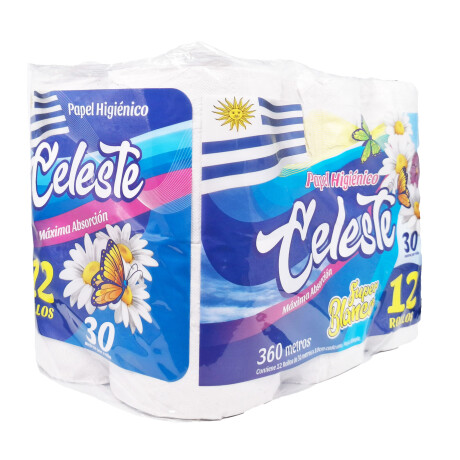 PAPEL HIGIENICO 30 M 12 ROLLOS CELESTE (FUNDA 8 PACK) PAPEL HIGIENICO 30 M 12 ROLLOS CELESTE (FUNDA 8 PACK)