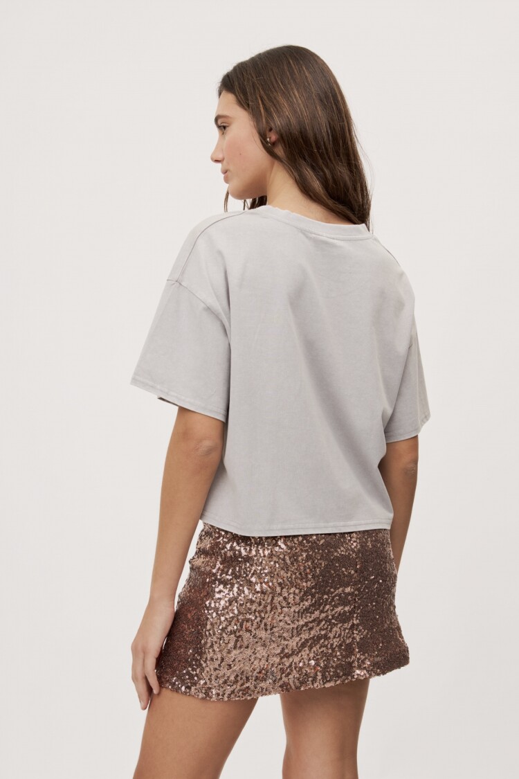 REMERA FIESTA Gris Claro