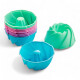 12 piezas molde individual budin /flan 8 x 5,8 cm Silicona Sin Color