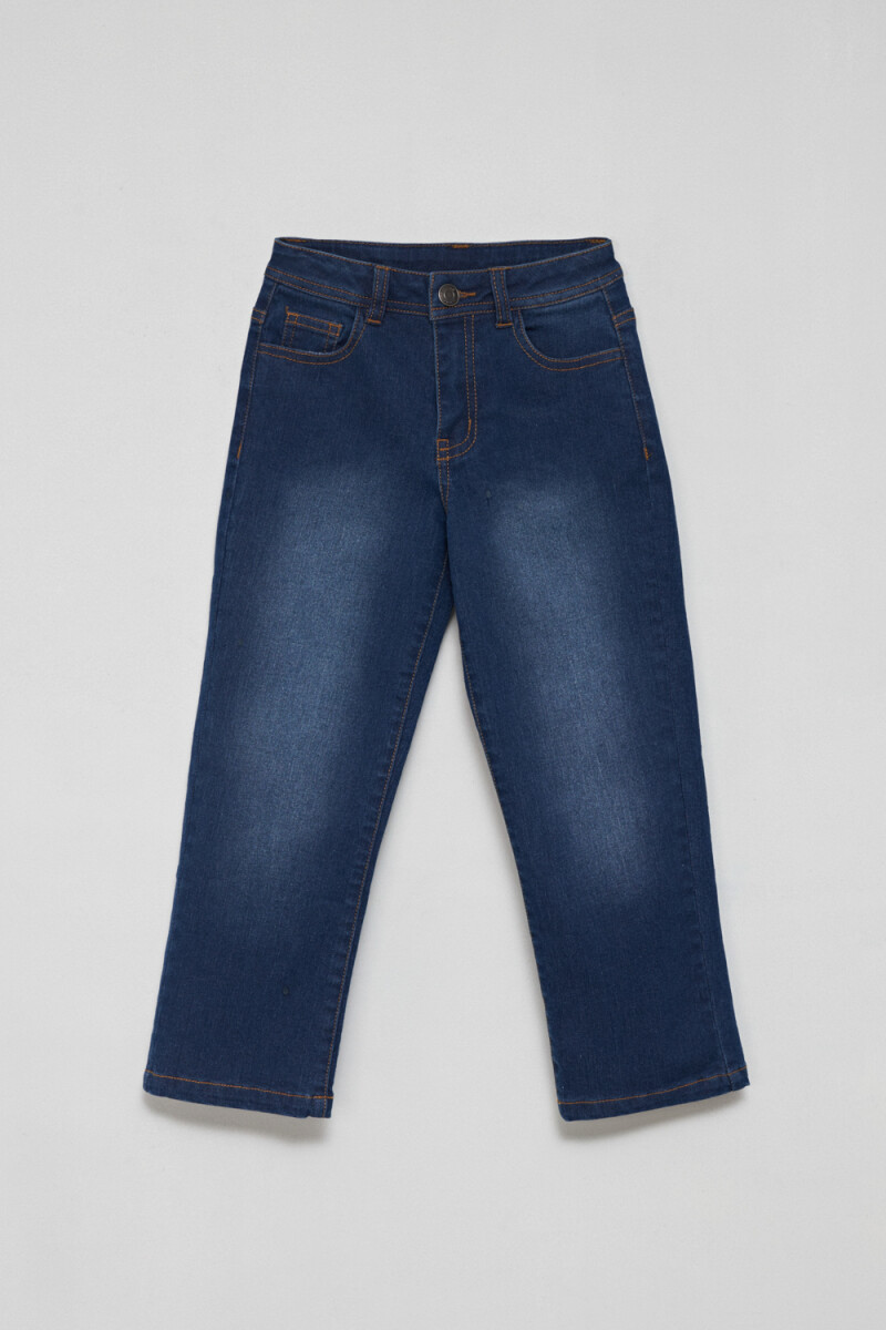 Pantalón de jean recto - Azul oscuro 