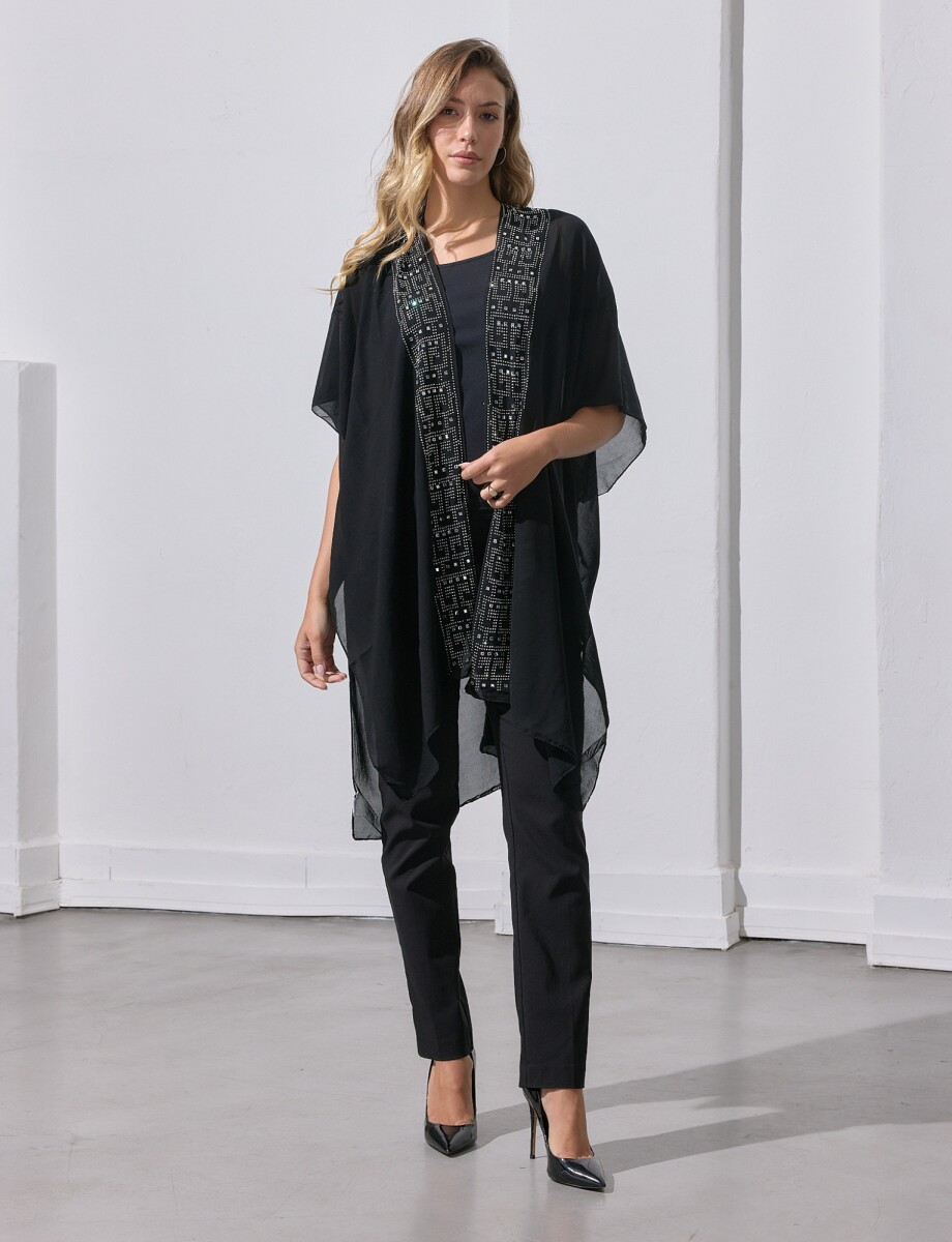 Kimono Noche - Negro/plateado 
