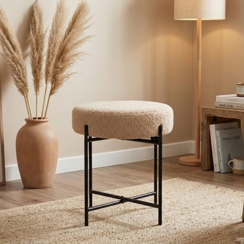 TABURETE BEIGE 36X40CM Unica