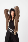 CARDIGAN TEJIDO CON LUREX Marron