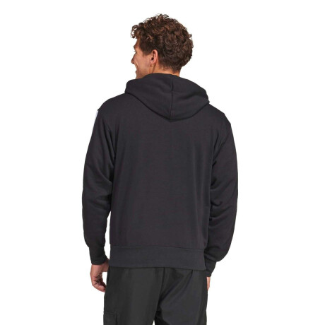 Abrigo Essentials French Terry 3 bandas de Hombre Negro