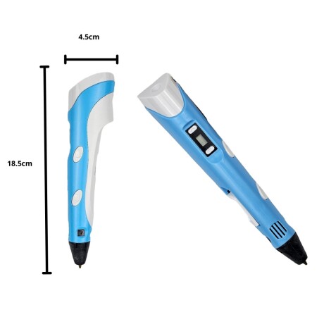 Lapiz Lapicera Impresora 3D + Filamentos Colores Celeste