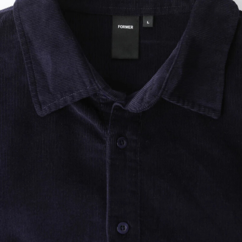 Camisa Former Vivian Cord - Azul Camisa Former Vivian Cord - Azul