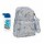 Set Mochila Infantil Escolar con Cartuchera + Botella 500ML Celeste