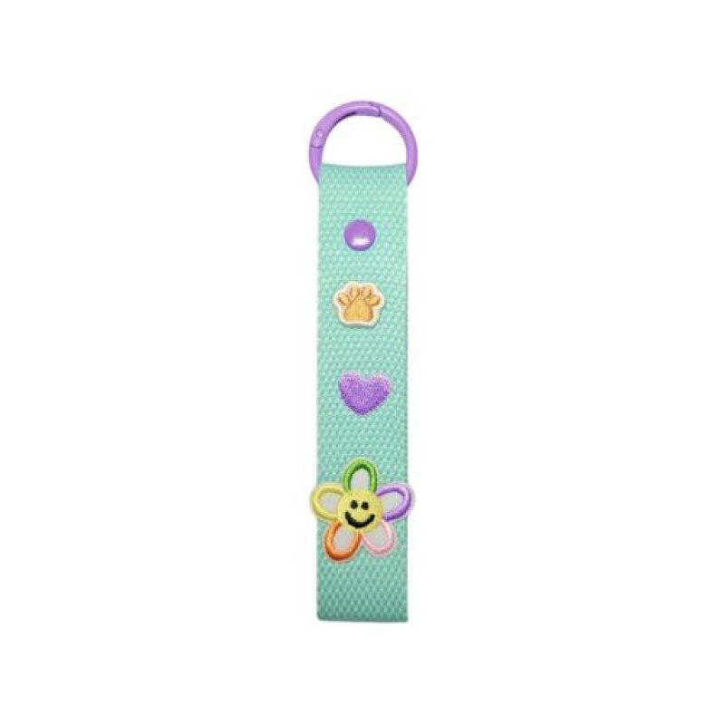 Llavero Cinta - Flor y Huellita Llavero Cinta - Flor Y Huellita
