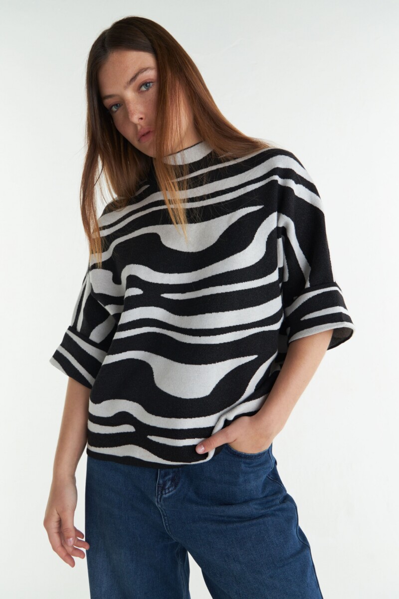 Sweater Andes Negro/Blanco