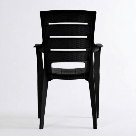 Silla Jardín Rattan Apilable UV 150kg Exterior Turca Negro