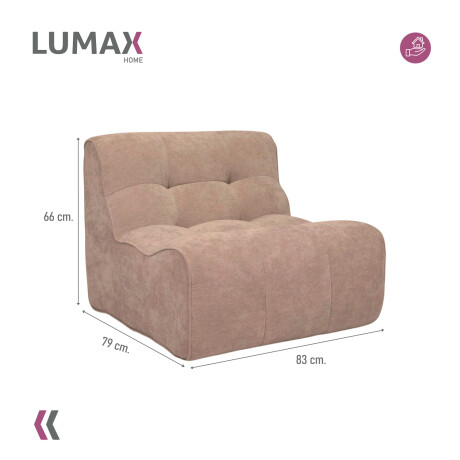 Sillón Sofá Lumax Modelo Tuuvi en caja Compactado Beige