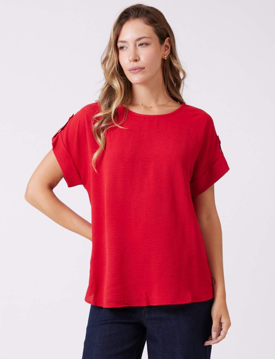 Blusa Crepe - Rojo 