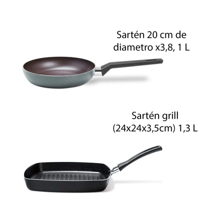 Juego Batería Cocina 7 Pzs Aluminio Ceramica Antiadherente Gris