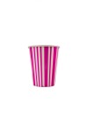 Vaso polipapel 8 oz FUCSIA LINES