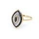 Anillo oro 18k dos tonos ,zafiros y brillantes Anillo oro 18k dos tonos ,zafiros y brillantes