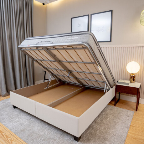 Cama baúl FLAT Blanco - 2 PLAZAS