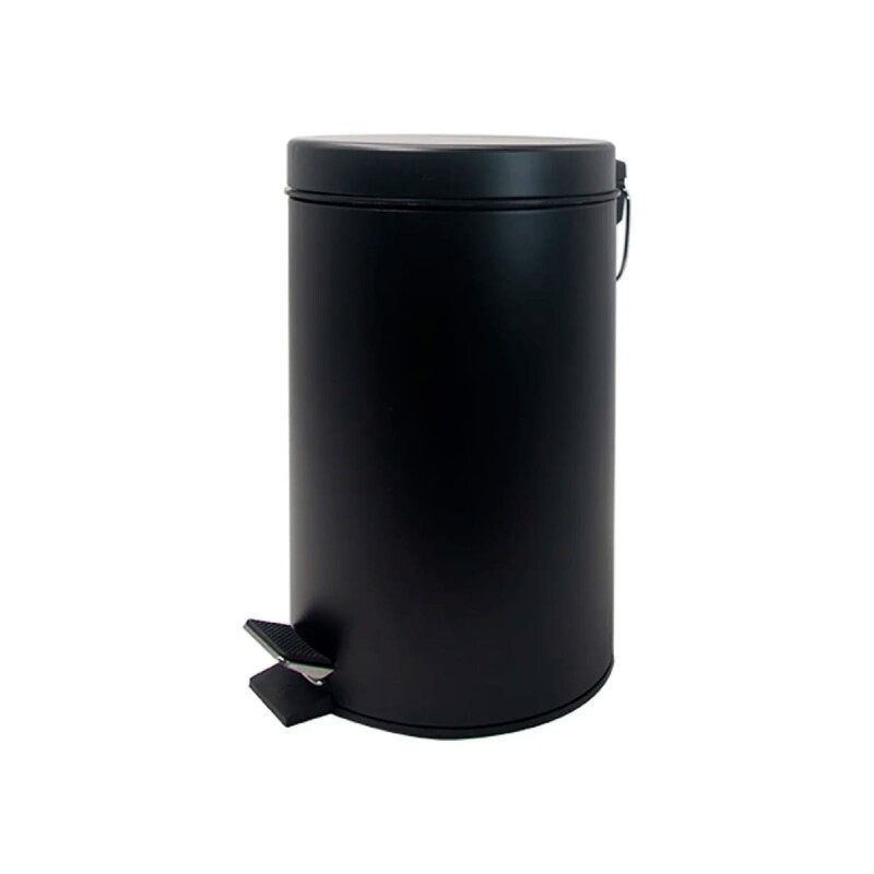 Tacho cesto de basura acero inoxidable 20L con tapa negro Tacho cesto de basura acero inoxidable 20L con tapa negro