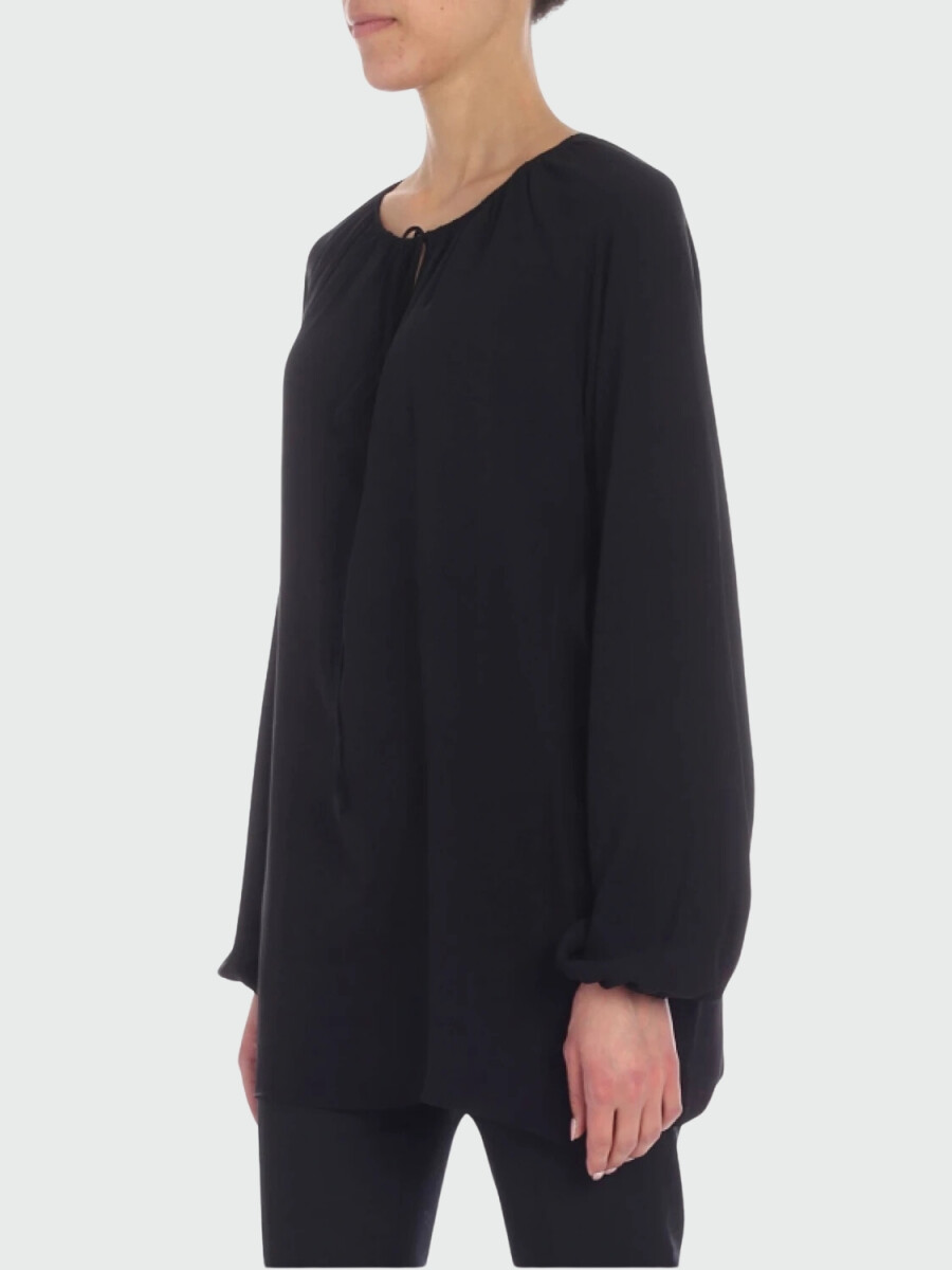 Blusa de seda manga larga, Theory - Negro 