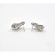 Caravanas En Oro 18K Blanco Y Brillantes Caravanas En Oro 18K Blanco Y Brillantes