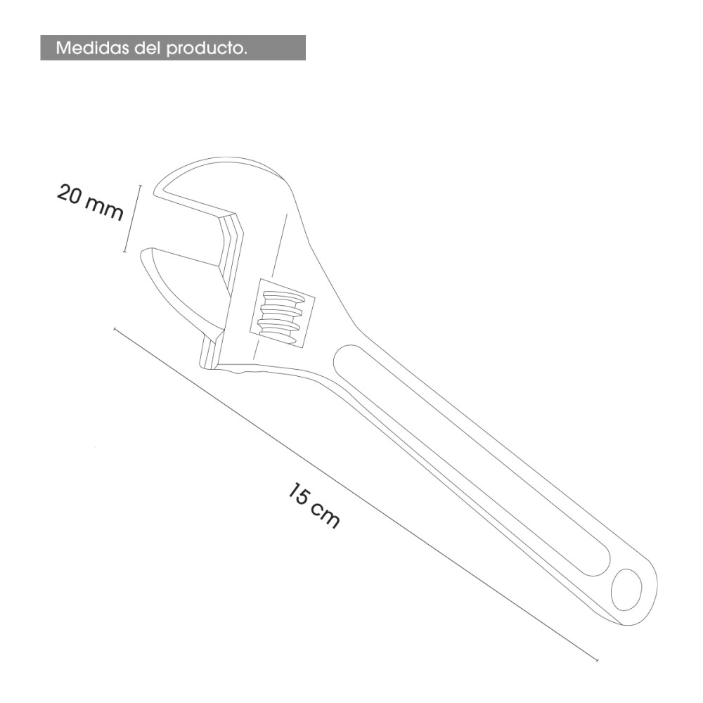 Llave Ajustable Francesa 6 Pulgadas 150 Mm Llave Ajustable Francesa 6 Pulgadas 150 Mm