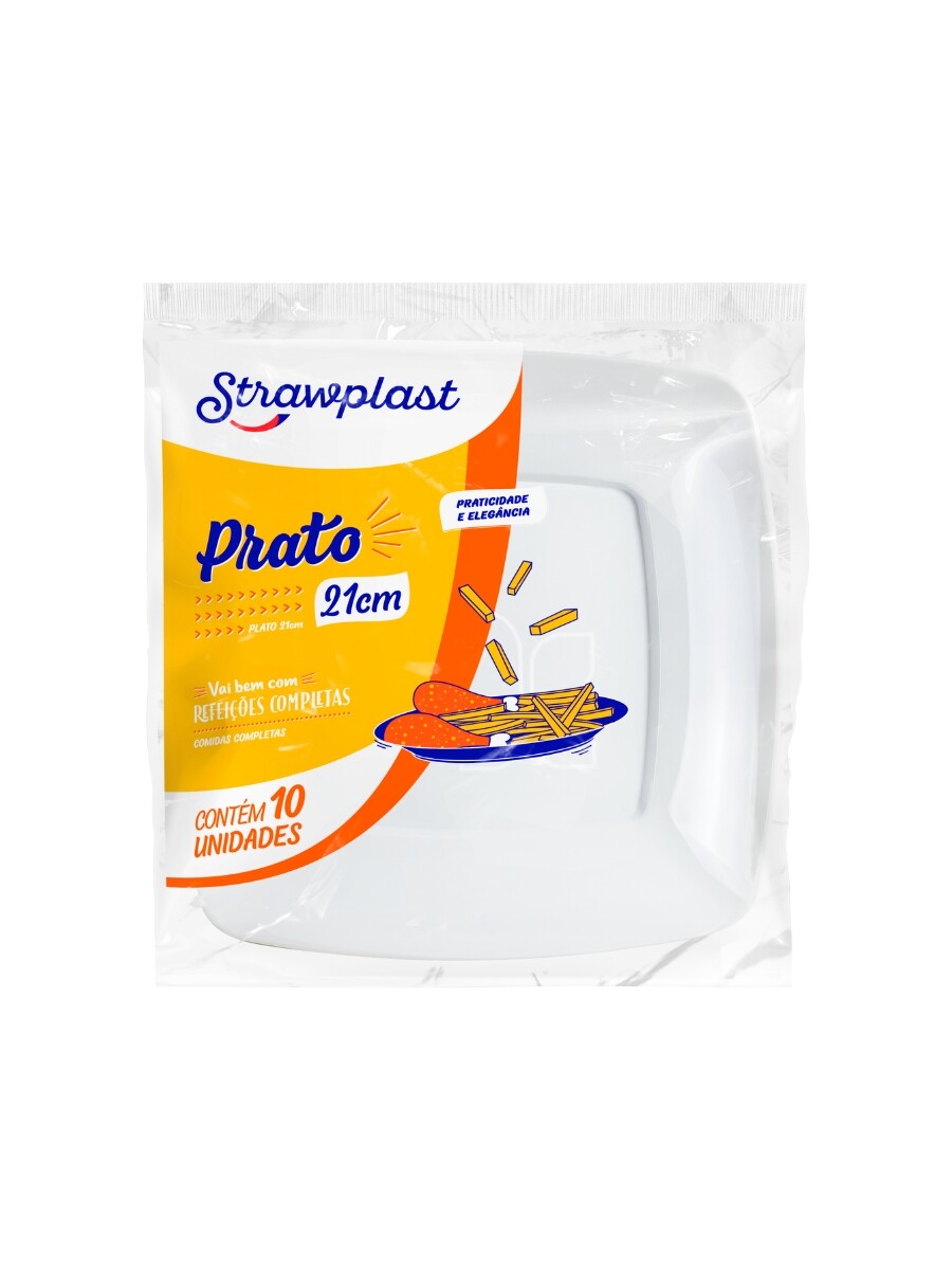 PLATOS CUADRADOS 21cm blanco
