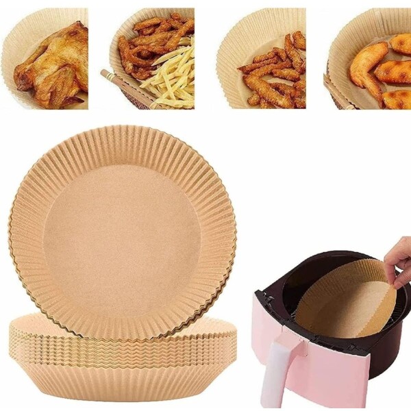 Bandeja De Papel Para Freidora De Aire Redondo 16 x 45 mm De 50 Unidades Bandeja De Papel Para Freidora De Aire Redondo 16 x 45 mm De 50 Unidades