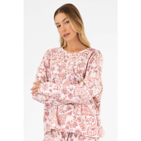 Pijama celina all over Rosado