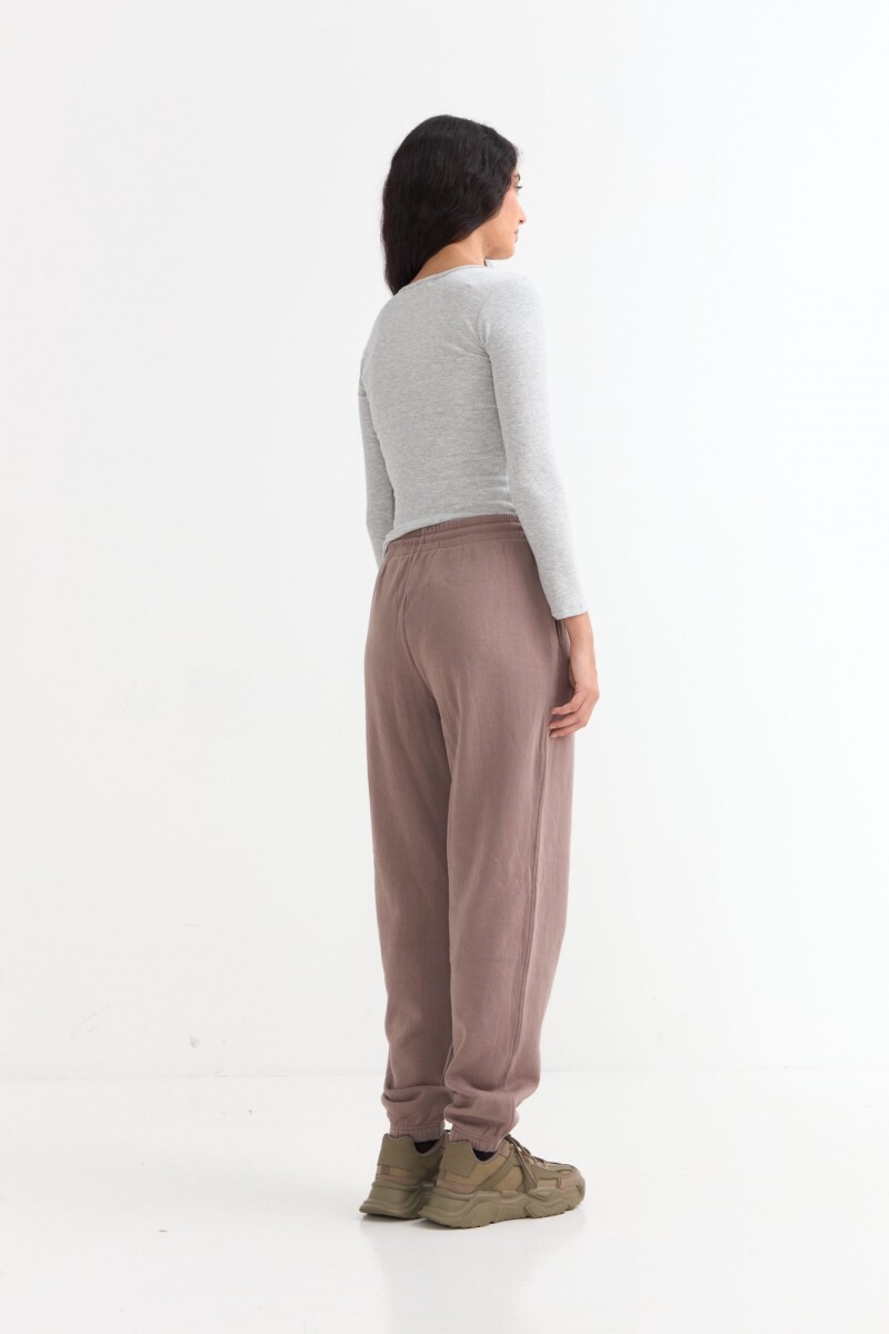 Pantalón jogger felpa MARRON