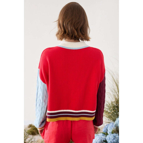 Cardigan Funny Rojo