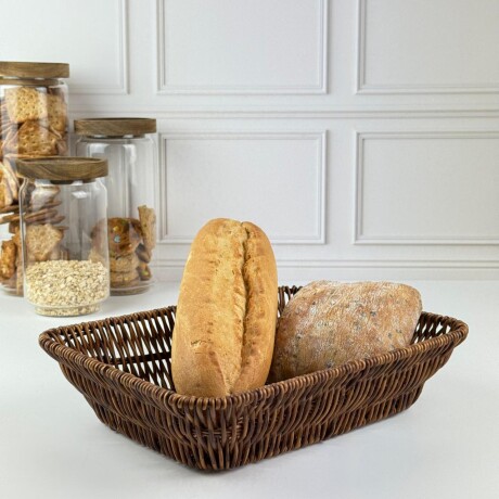 Canasta De Rattan Sintético Rectangular Largo 26cm x Ancho 20cm x Alto 6cm Canasta De Rattan Sintético Rectangular Largo 26cm x Ancho 20cm x Alto 6cm