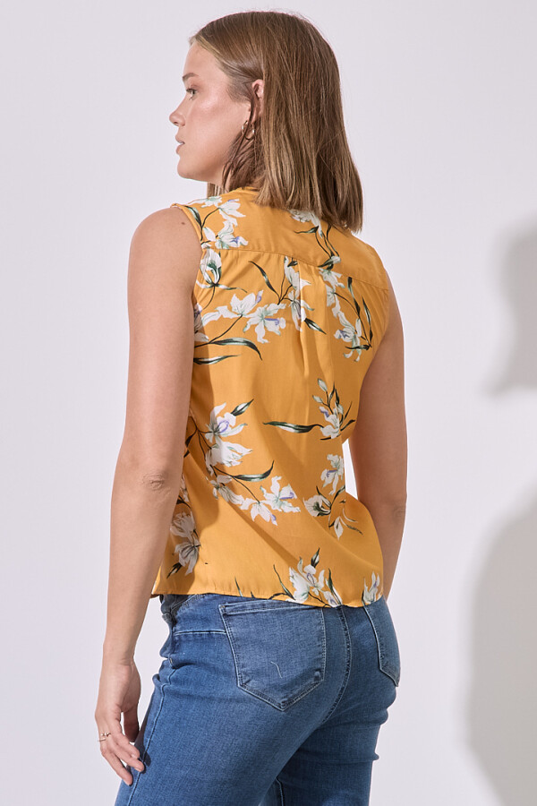 Blusa Flores MOSTAZA/MULTI