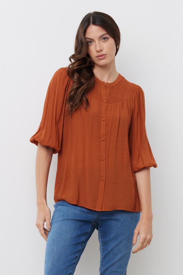 Blusa Botones TERRACOTA